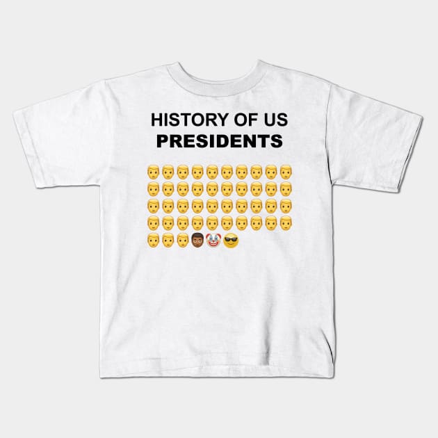 History Of Us Presidents Kids T-Shirt by MaydenArt